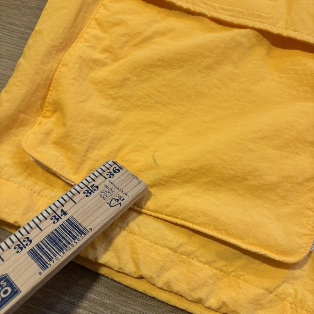 Levi's Hooded Rain Jacket Men's XL Yellow Windbreaker Jacket Full Zip Utility - Picture 8 of 15